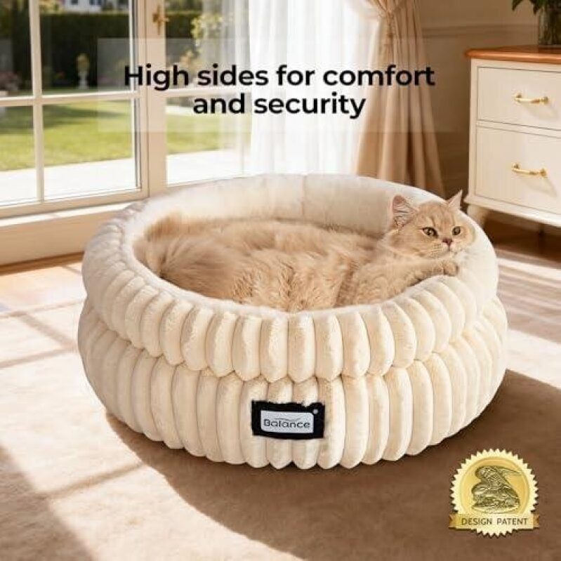 Circular Pet Bed for Cats and Dogs - 49% OFF