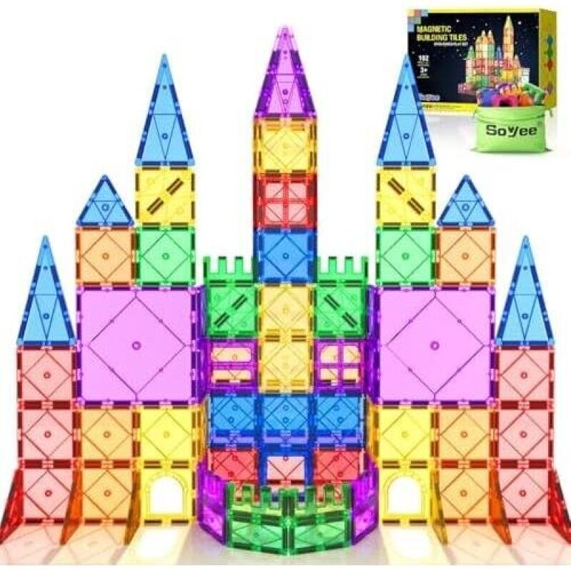 Magnetic Building Tiles Set - 102 Pieces - 63% OFF