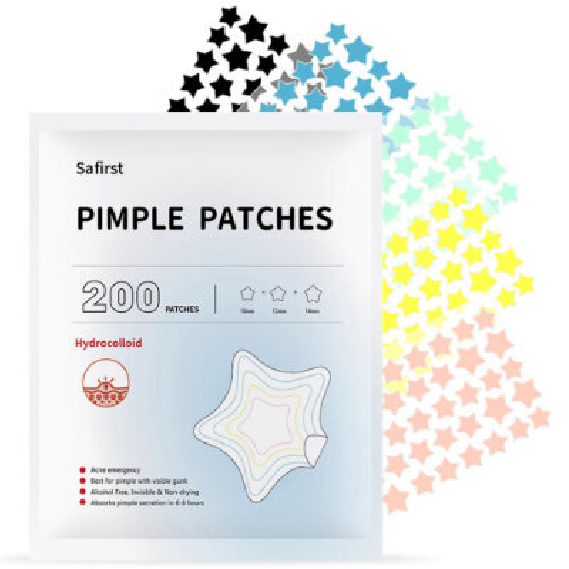 Safirst Hydrocolloid Pimple Patches: 200 Count Pack