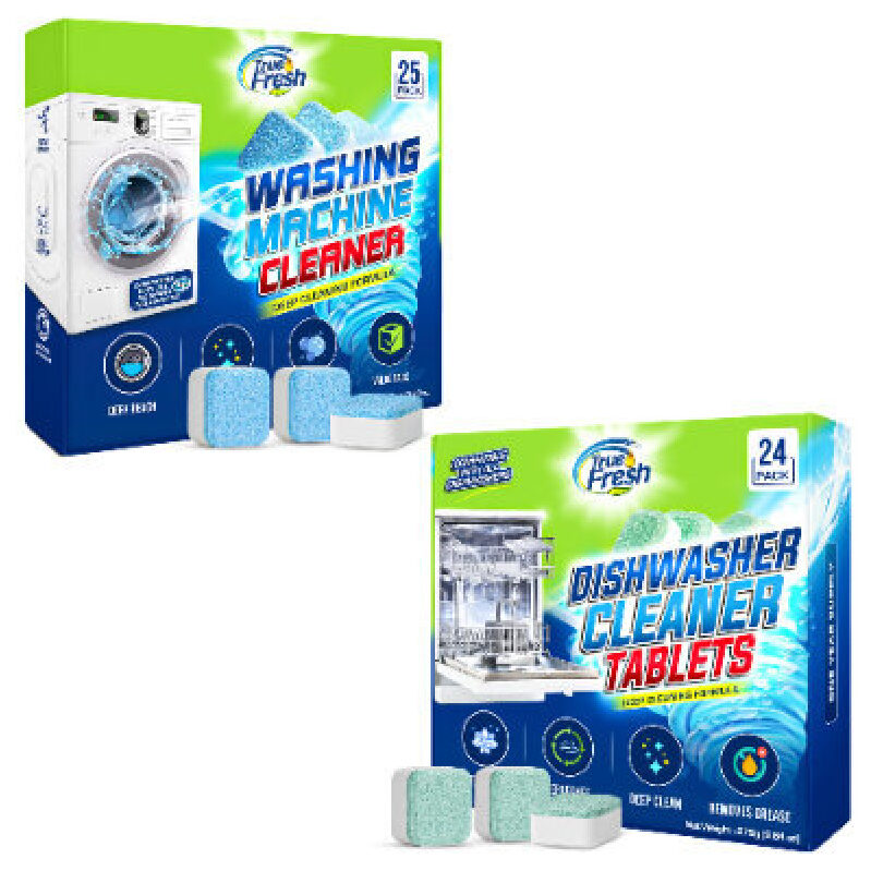 TrueFresh Washing Machine and Dishwasher Cleaner Tablets - 48 Pack