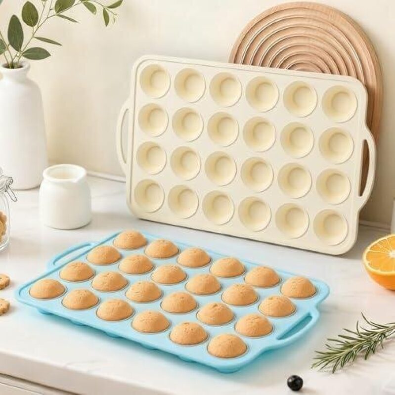 24-Cup Silicone Non-Stick Muffin Molds - 50% Discount