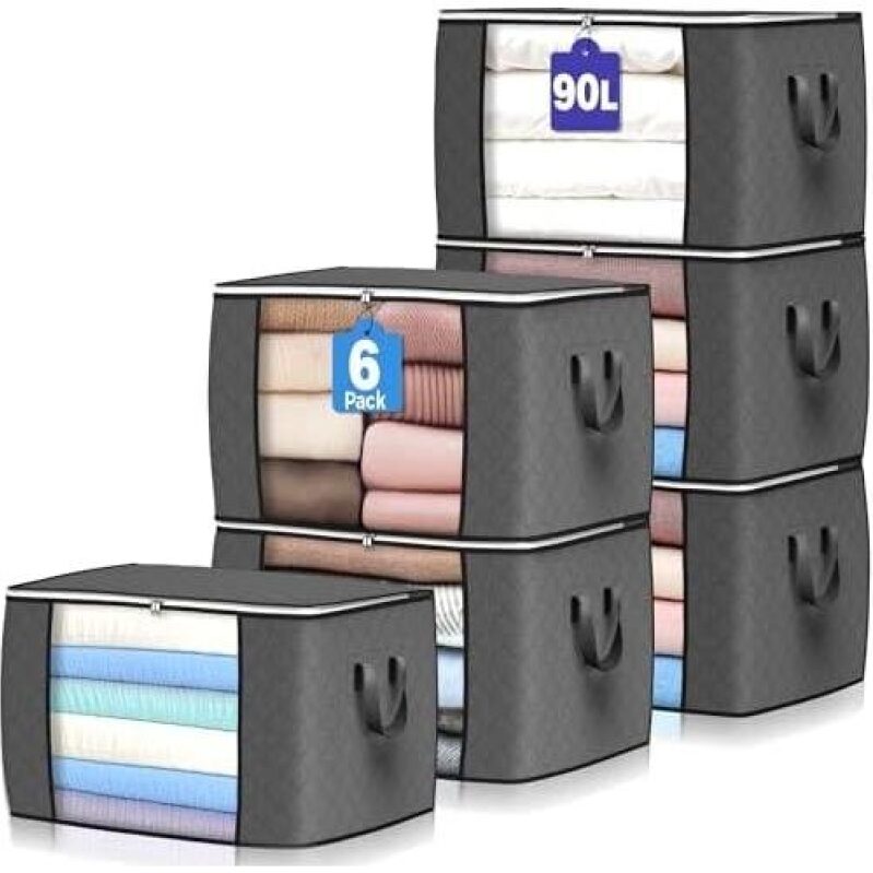 90L/6 Pack Reinforced Handle Storage Bags - 57% OFF