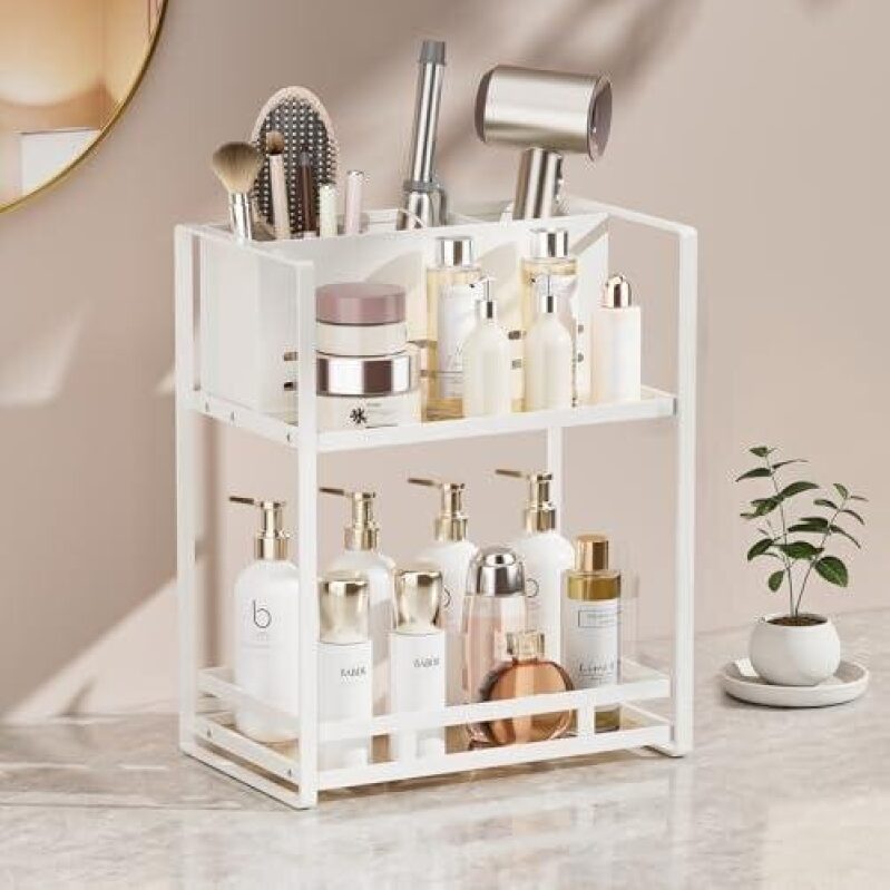 Double-Tiered Metal Hair and Beauty Organizer - 50% Off