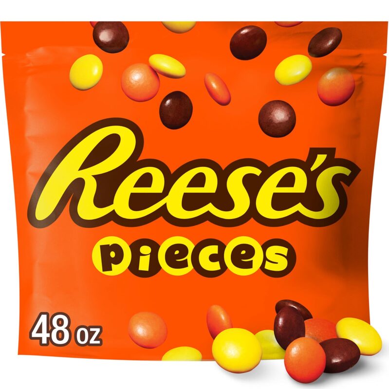 Bulk Reese's Pieces Peanut Butter in a Crunchy Shell Candy - 48oz