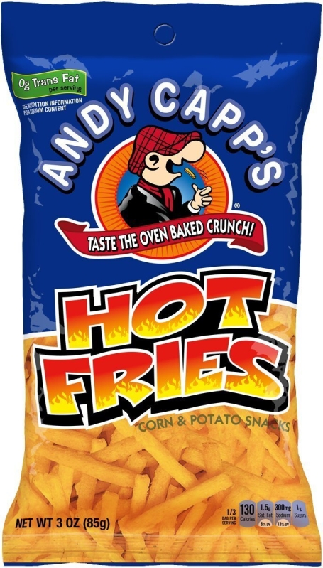 14-Pack Andy Capp's Hot Fries 3oz Bags - Spicy Crunch Delight