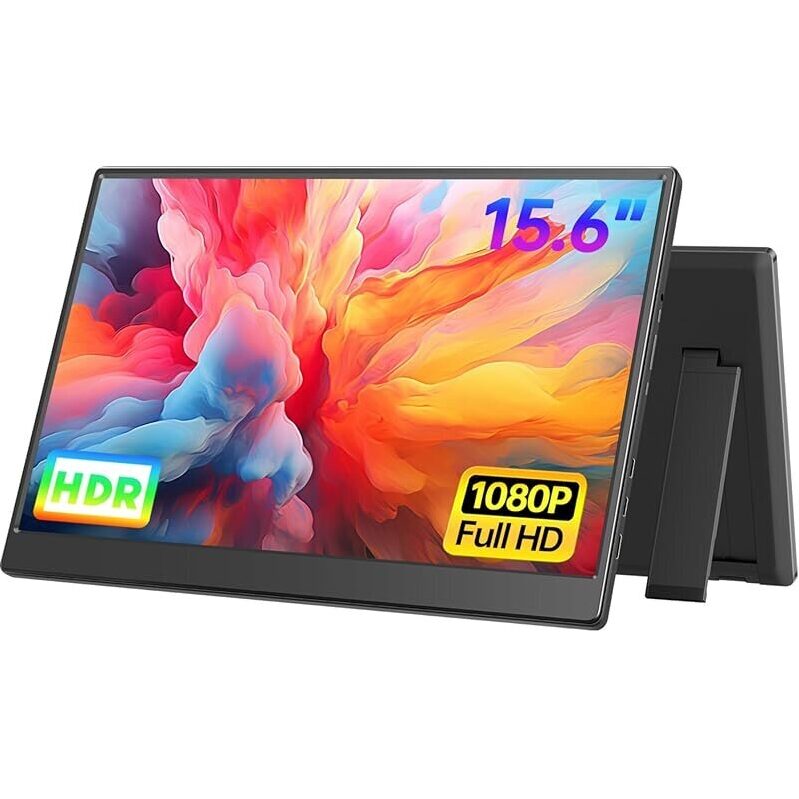 UFYQL 15.6-inch FHD 1080P Ultra-Slim Portable Monitor F156P02 - Perfect for On-the-Go Productivity