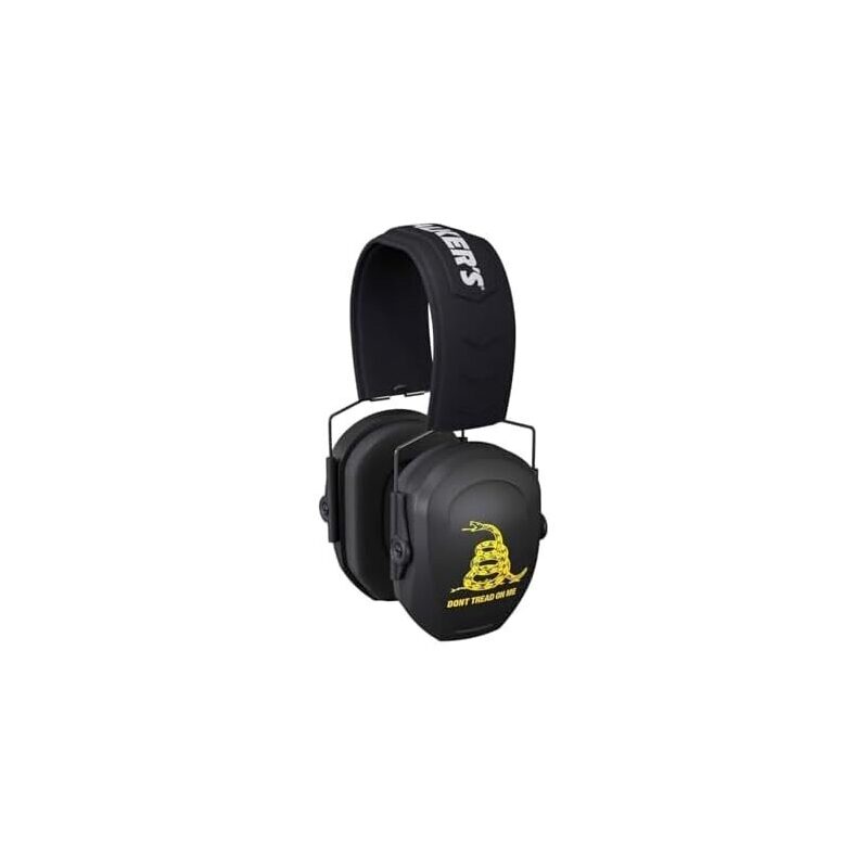 Walkers Razor Slim Passive Muff - Black with Yellow Logo