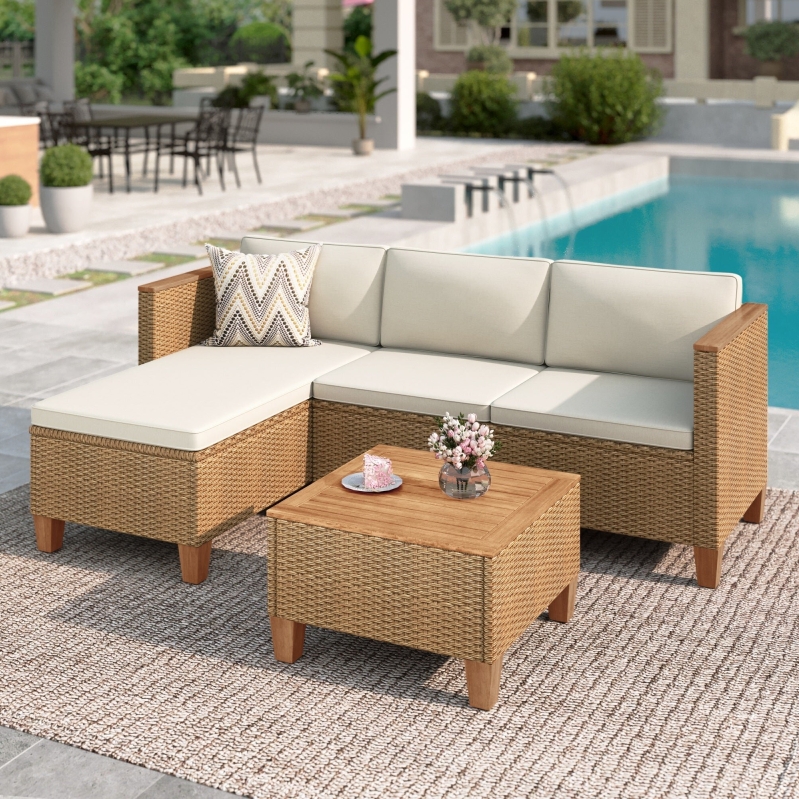 MF Studio 3-Piece Patio Furniture Conversation Set - Perfect for Outdoor Relaxation