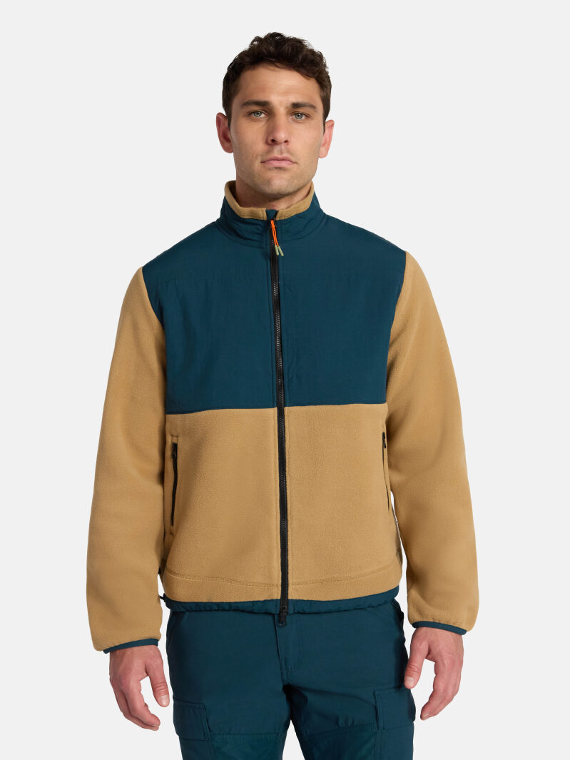 Ozark Trail Mens Mix Media Fleece Jacket - Durable & Comfortable Outdoor Jacket