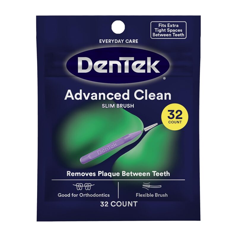DenTek Slim Brush Advanced Clean - Plaque Removal for Interdental Spaces