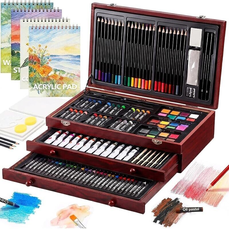194 Piece Deluxe Art Set for Beginners - Complete Creativity Kit