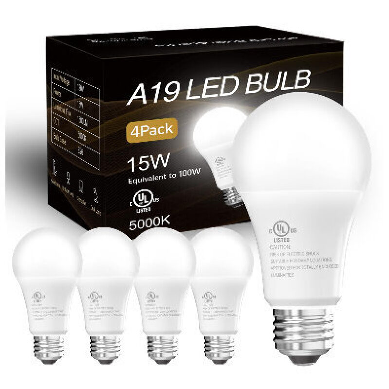 Energy-Efficient A19 LED Bulbs - 4-Pack