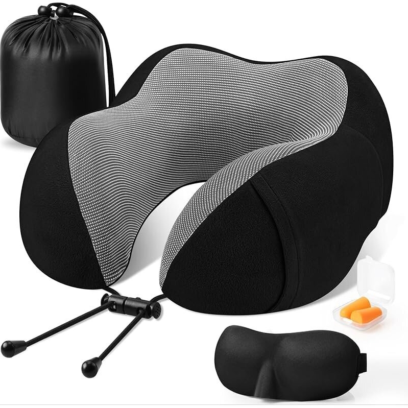 Premium Memory Foam Travel Pillow - Perfect for Restful Journeys