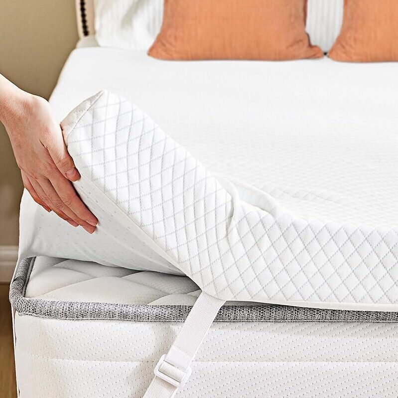 Enhance Your Sleep with DUMOS Gel Memory Foam Mattress Topper, Queen Size