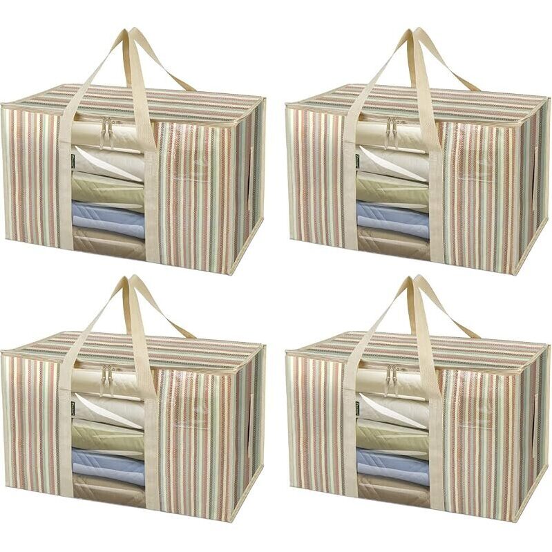 4-Pack Oversized Moving Bags with Reinforced Handles - Perfect for Storage