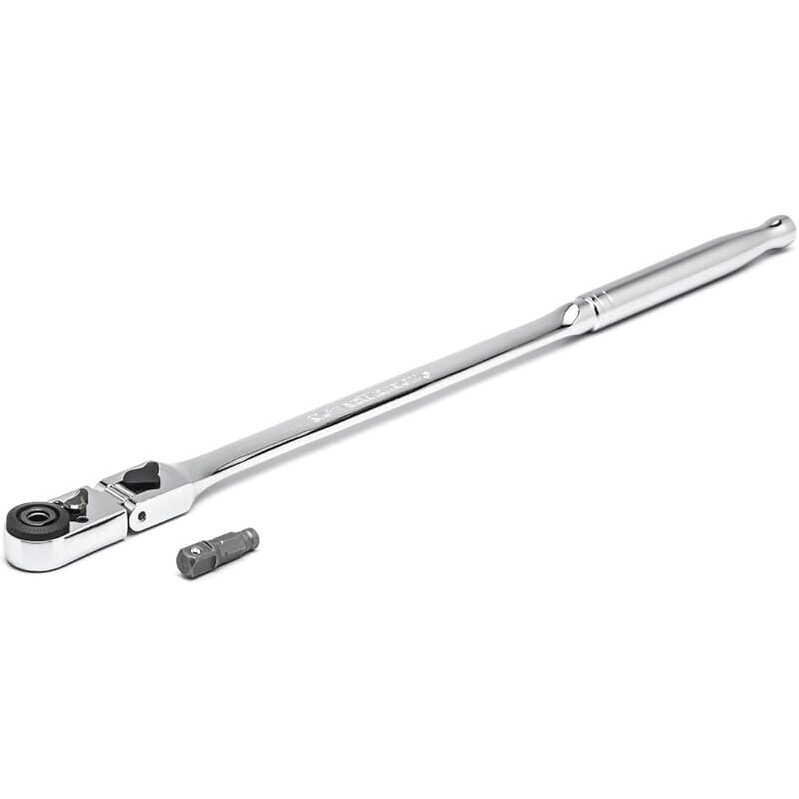 Versatile 1/4in Drive Locking Flex Slim Head Ratchet 12in