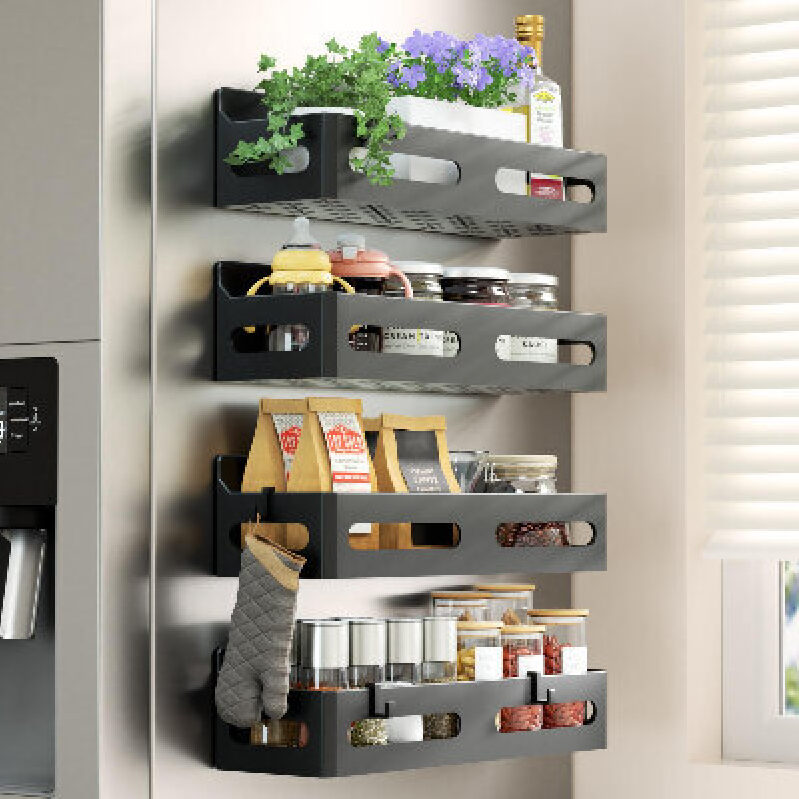 Maximize Kitchen Storage with Sevenblue Magnetic Fridge Spice Racks - 4 Pack
