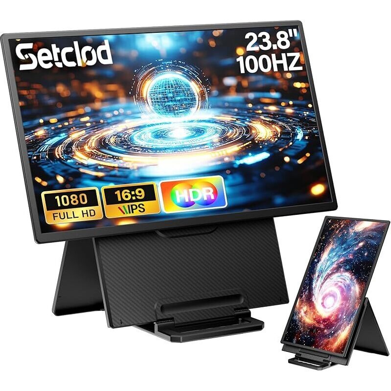 Portable 23.8-inch 1080p Monitor for Laptops - Setclod