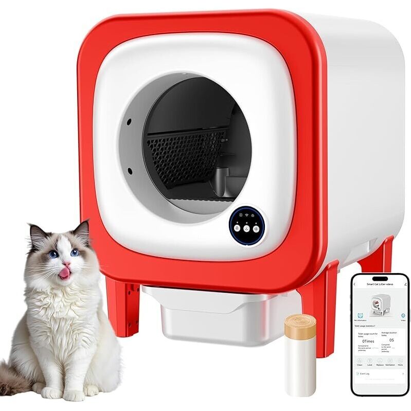 Petstarlet Extra Large Automatic Self Cleaning Litter Box with App Control