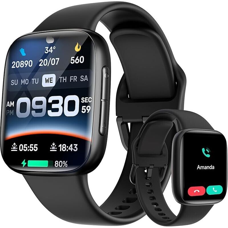 Enomir 1.85-in AMOLED Heart Rate Smart Watch for Apple & Android