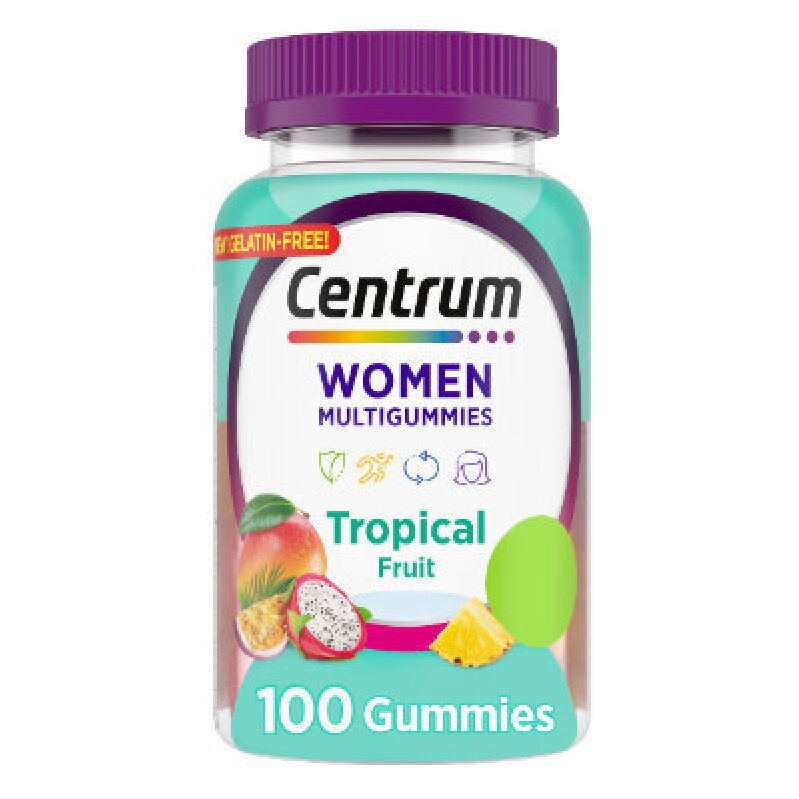 Centrum Women's Multivitamin Gummies - Tropical Fruit Flavor, 100 Gummies