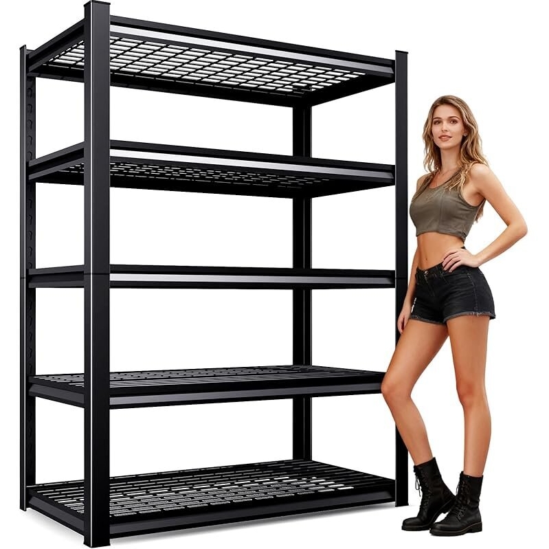 Heavy Duty 5-Tier Garage Shelving - Premium Metal Storage