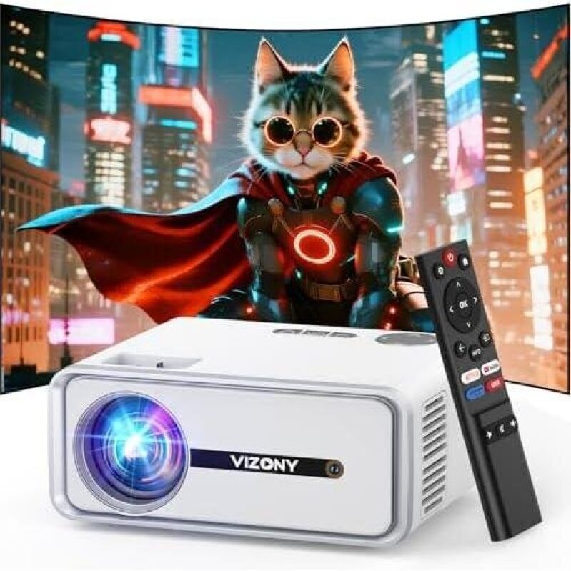VIZONY WiFi Bluetooth 1080P Smart Projector - 49% OFF