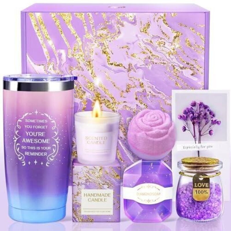 Purple Gift Box Set - Perfect for Women, Mother's Day, Teacher's Day, Graduation, Birthday - 50% Off