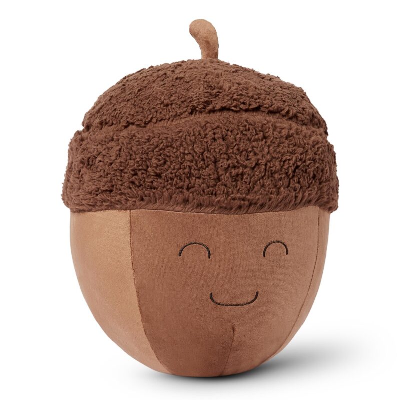 Amazon Basics Kids Plush Acorn Pillow - Soft Brown Room Decor
