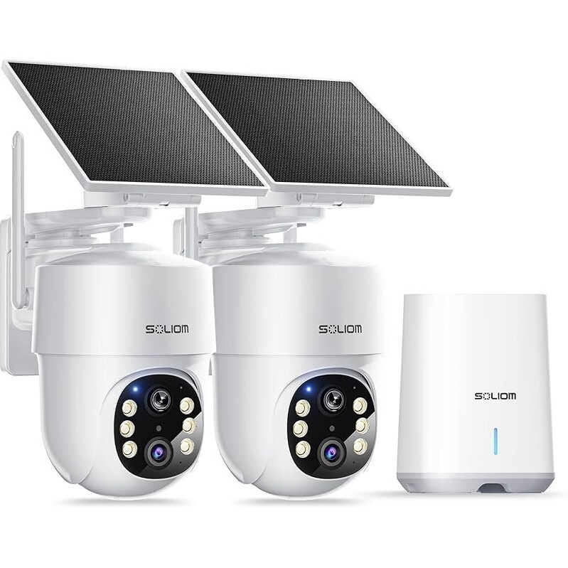 2-Pack SOLIOM 5MP Wireless Security Cameras - Clear Day and Night
