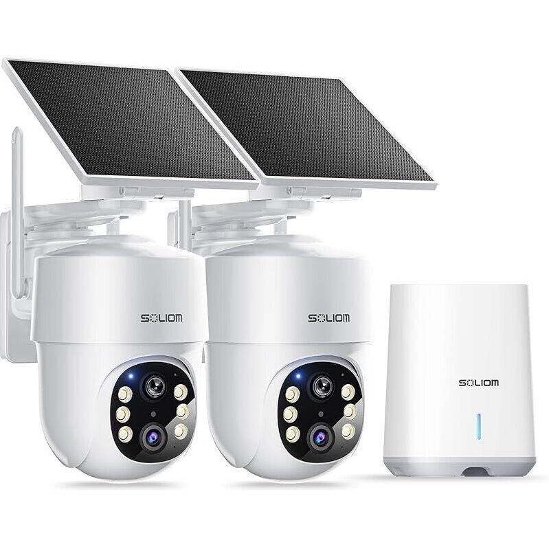 2-Pack SOLIOM 5MP Wireless Security Cameras - Clear Day and Night