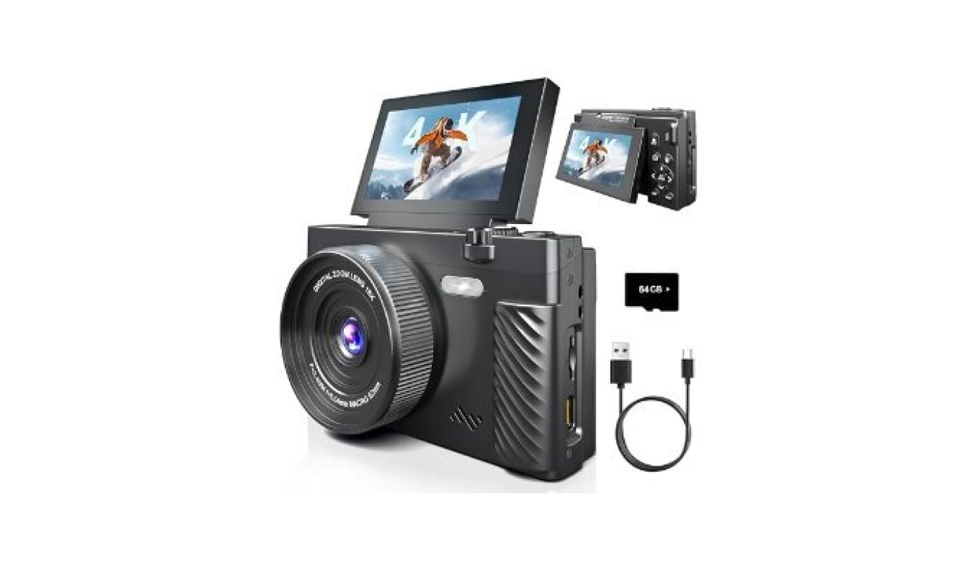4K Digital Camera for Photography - Vlogging, Selfie, Travel, and More