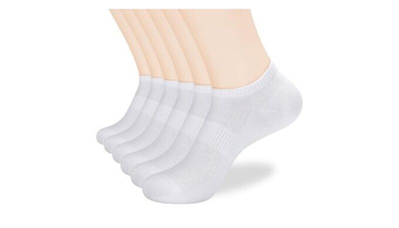 Corlap Women’s Ankle Cotton Socks - No Show Low Cut Athletic Running Soft Thin White Socks 6 Pairs