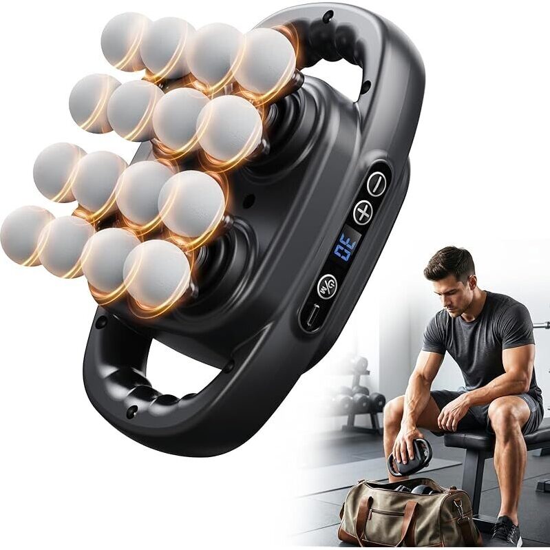 Hotu 16-Head 3-Mode Deep Tissue Massage Gun - Portable Muscle Relief