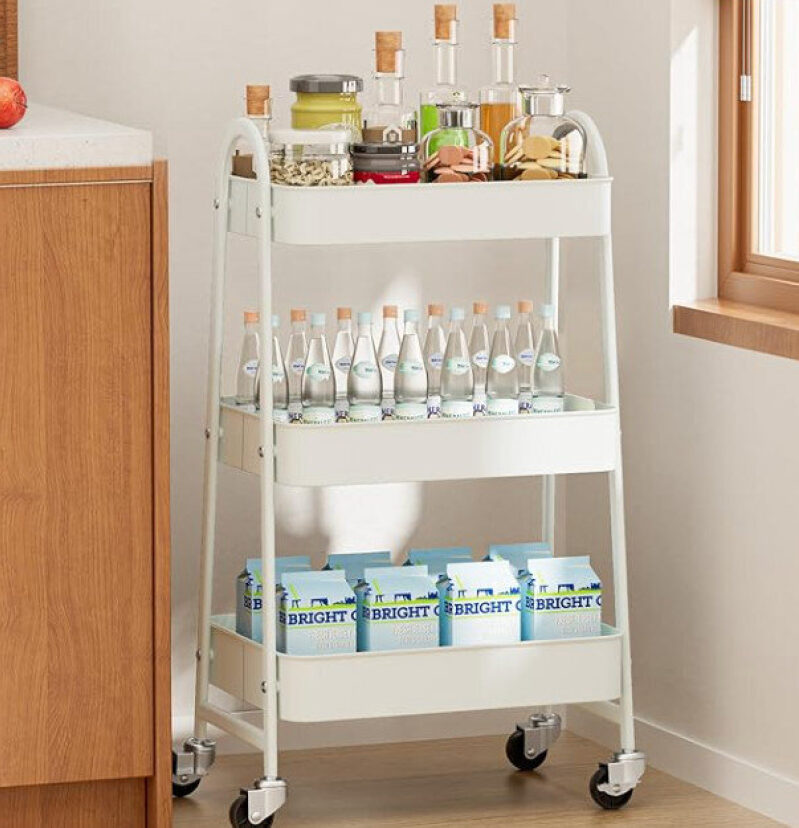 Discounted NEWBULIG Three-Layer Thin Metal Cart - Prime Free Shipping