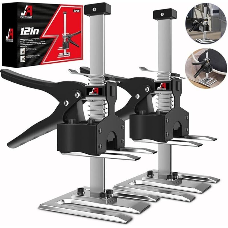 2-Pack 12-inch Labor Saving Arm Jack Handles - Easy Height Adjustment Tool