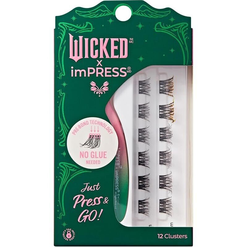 Wicked X imPRESS Press On Eyelashes - 12-Count