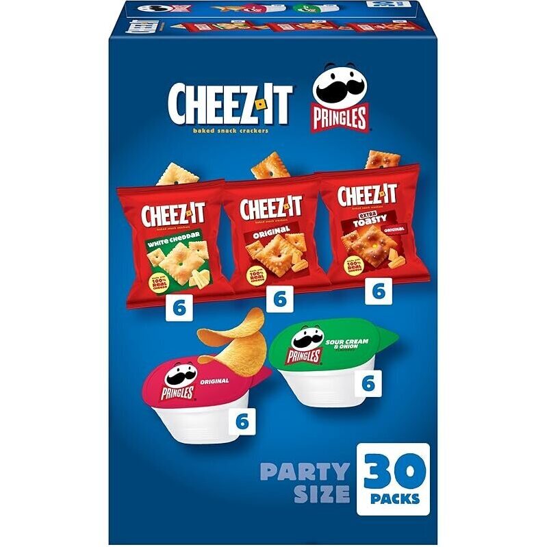 Cheez-It & Pringles Variety Pack - 30ct Party Size