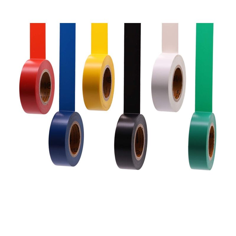 6-Pack Electrical Tape 3/4-Inch by 30 Feet - Multicolor Matte