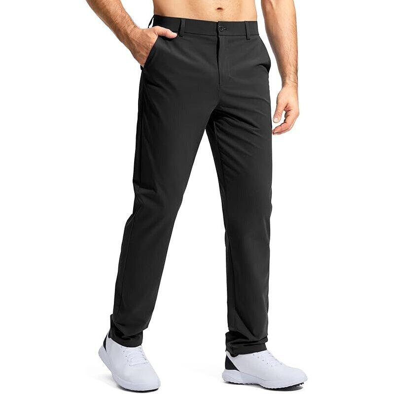 Pudolla Mens Golf Pants - Stretch Work Dress Comfy Pants