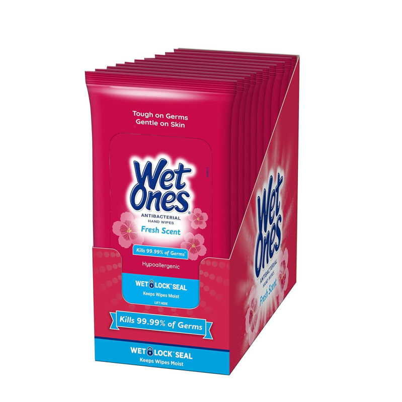 Wet Ones Antibacterial Hand Wipes - Fresh Scent - 200 Count