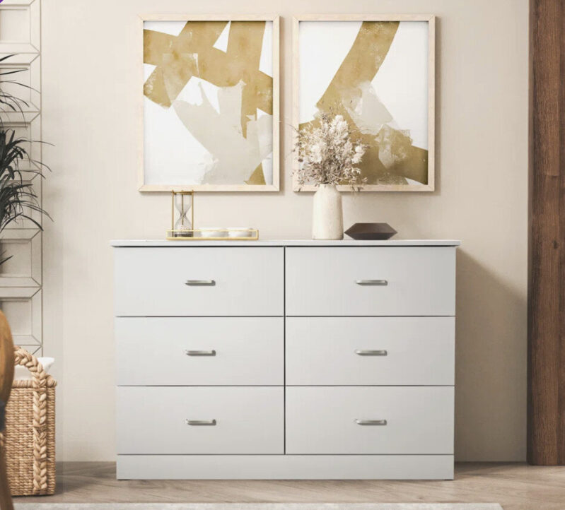 Elevate Your Bedroom with Allyannah's Modern 6-Drawer Dresser - 199.99 Post-Discount!