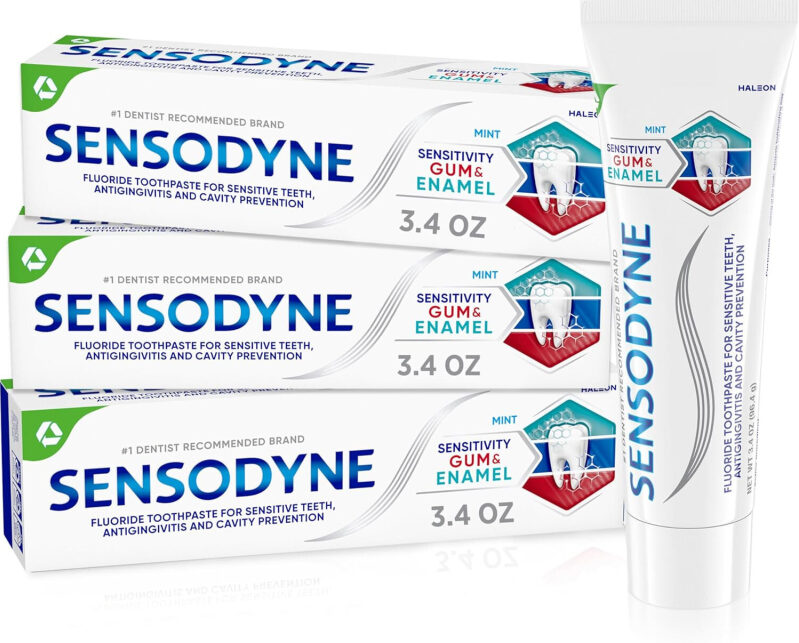 Sensodyne Gum & Enamel Sensitivity Toothpaste - Triple Protection for Sensitive Teeth