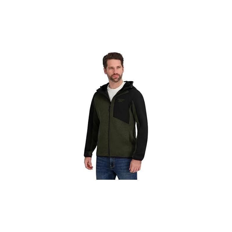 Reebok Men's Full Zip Hooded Sweater Fleece Jacket