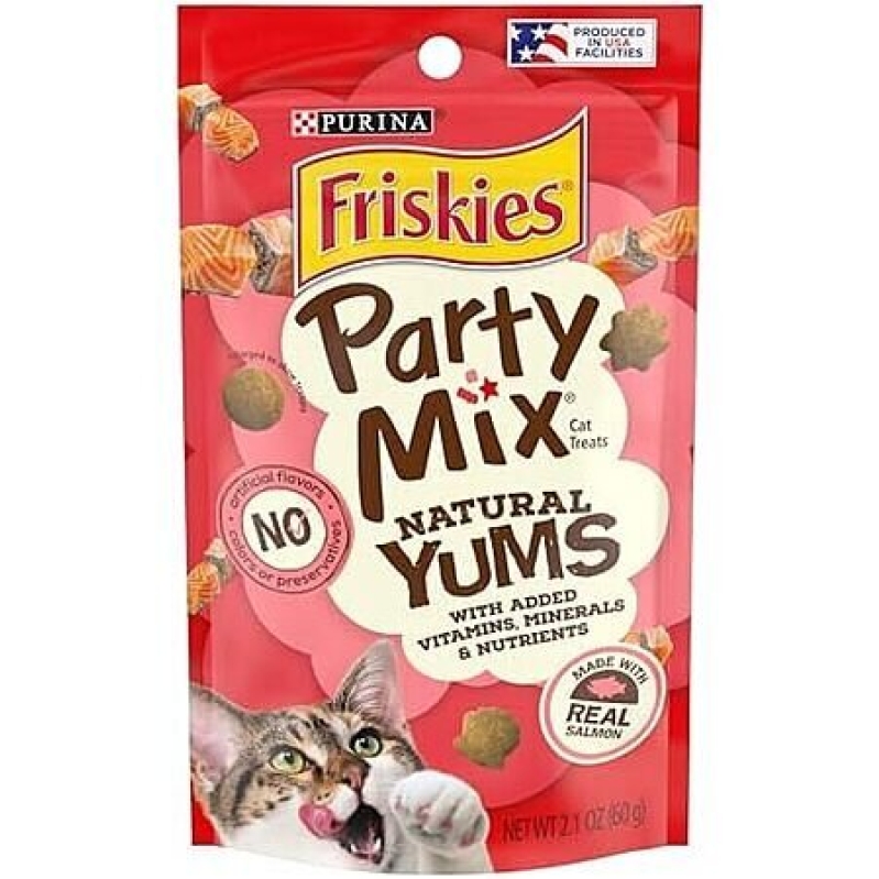Friskies Party Mix Natural Yums Cat Treats: 10-Pack 2.1-Oz Bags