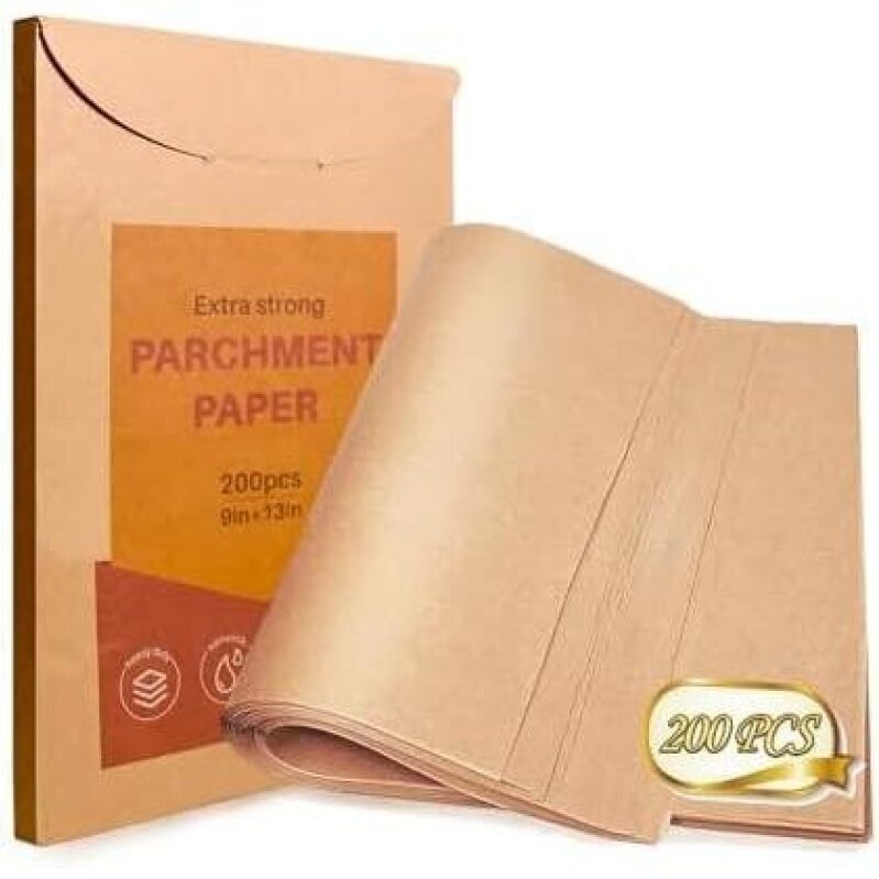Extra Strong Parchment Paper - 200 Sheets, Unbleached Baking Paper