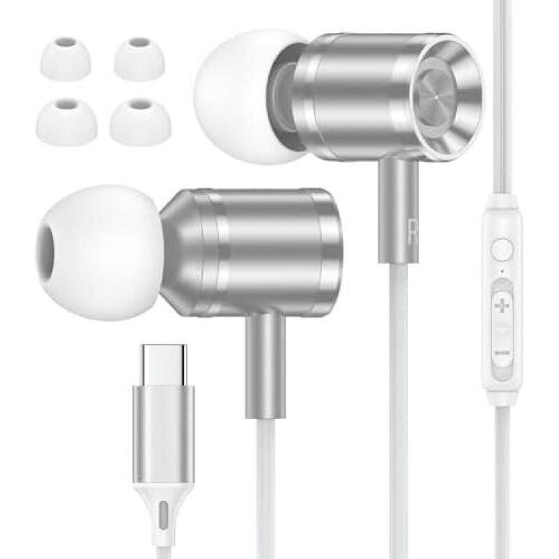 Premium USB C Wired Earphones for Google Pixel and iPhone
