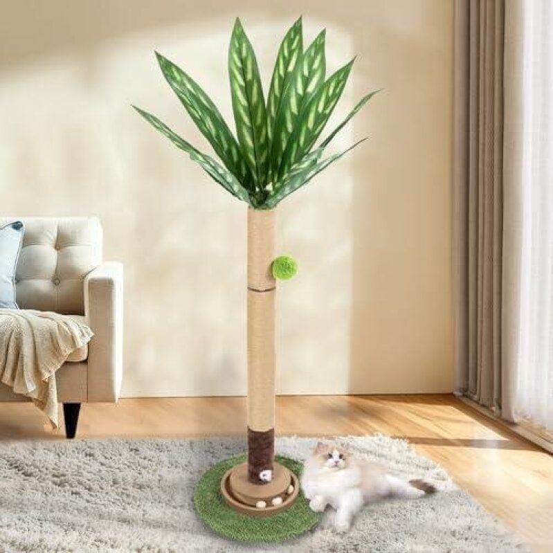 Peacock Leaf Cat Scratching Post - 50% Discounted