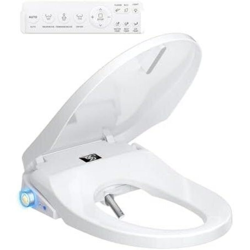 SmartFlush Electric Bidet Toilet Seat with Heated Seat and Wash Function - 50% OFF