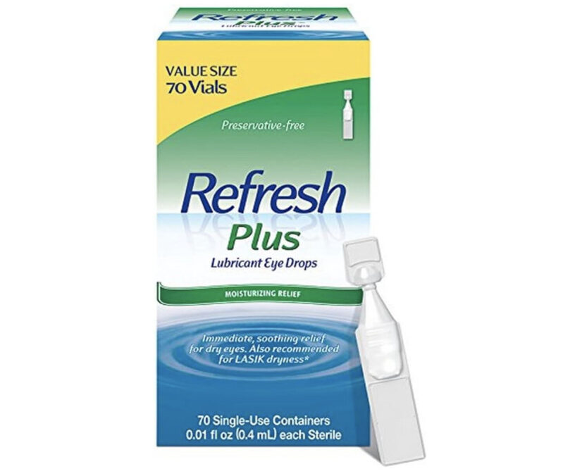 Refresh Plus Lubricant Eye Drops - 70 Single-Use Containers, Prime Eligible